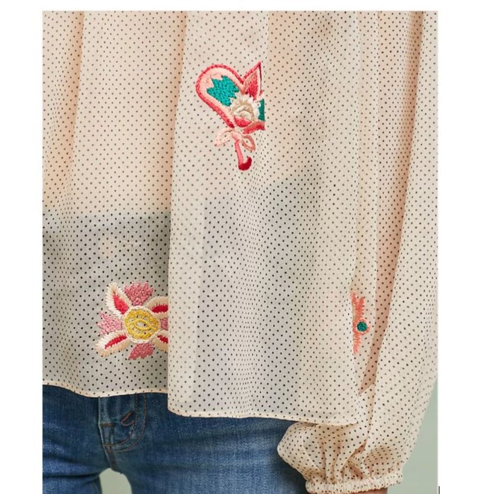 Ranna Gill Westown Embroidered Peasant Top from Anthropologie - Size Small -EUC - Picture 4 of 9
